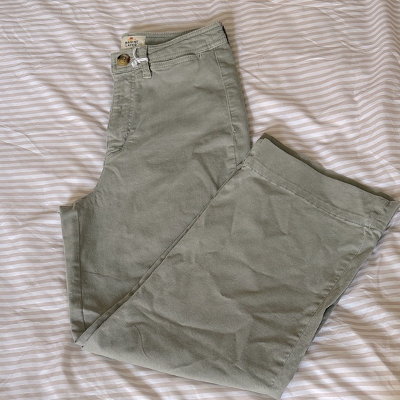 Marine Layer Pants - Marine Layer Bridget Wide Leg Crop Pants